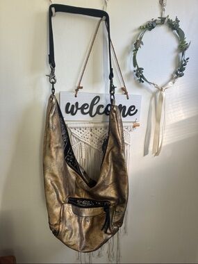 Free People We The Free Sparta Sling Bag Gold